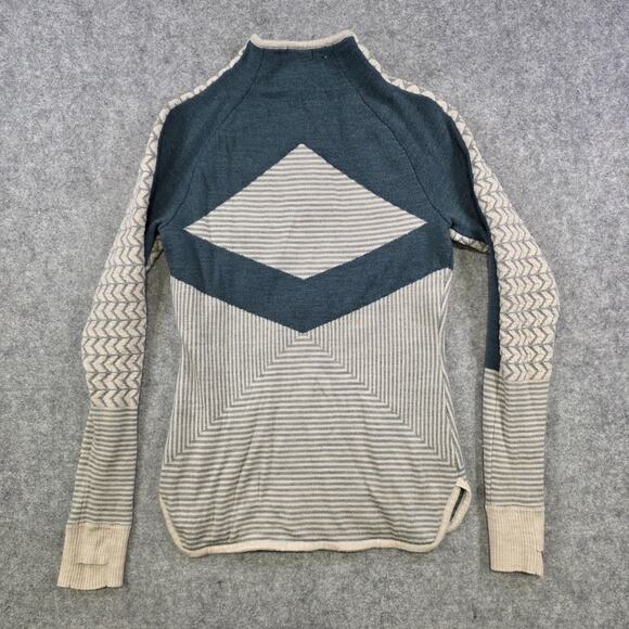 Smartwool Dacono Sweater Womens XS Full Zip Merino Wool Geometric Cardigan - Picture 14 of 16